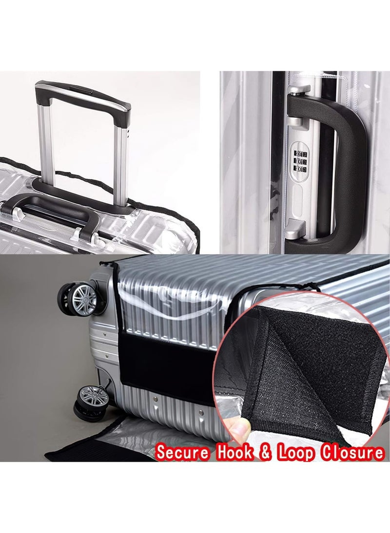 SYOSI Transparent Pvc Suitcase Cover 22 Inch Suitcase Cover Suitable For Wheeled Suitcases, No Need To Remove The Suitcase Cover (22inch) - Image 4